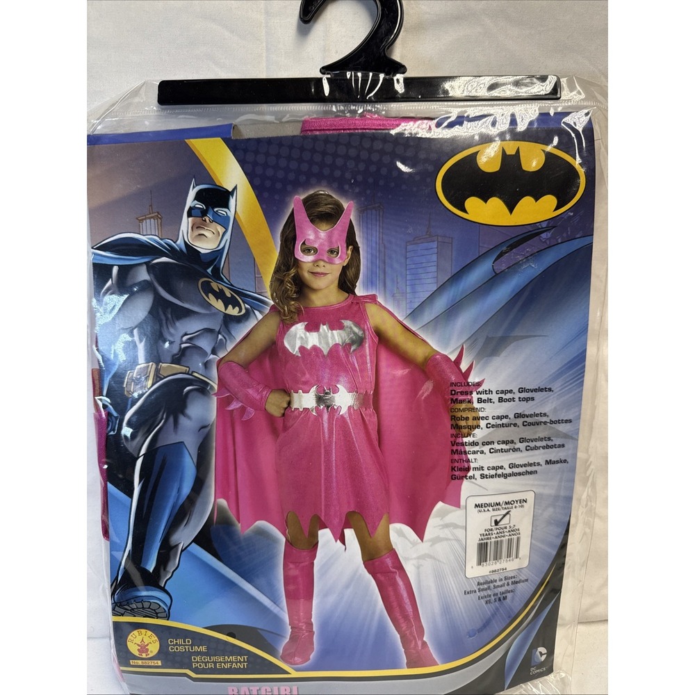 NEW Batgirl Pink Costume Kids Medium 8-10yr